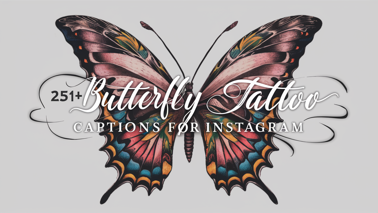 Butterfly Tattoo Captions for Instagram