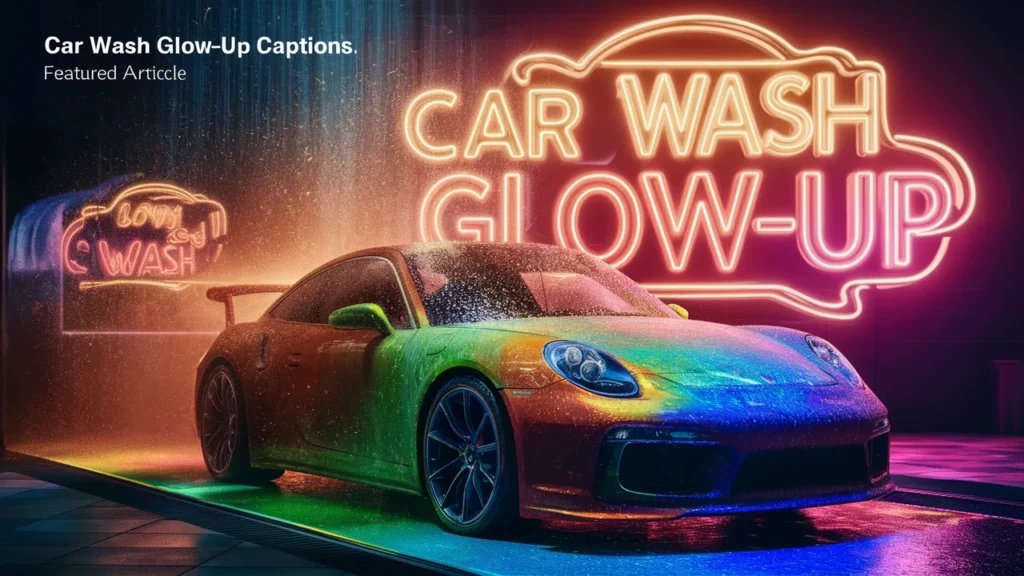 Car Wash Glow-Up Captions