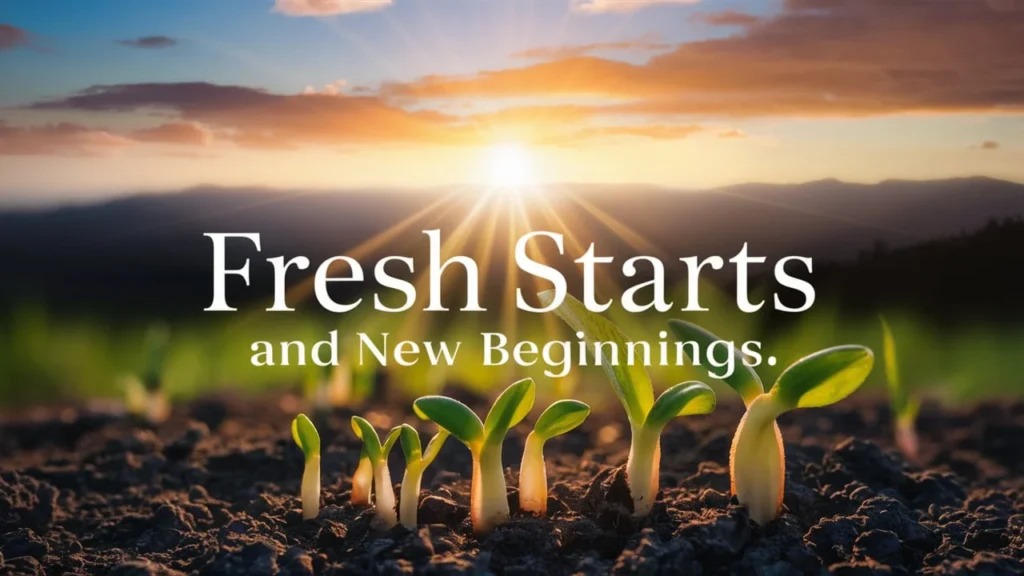 Fresh Starts and New Beginnings